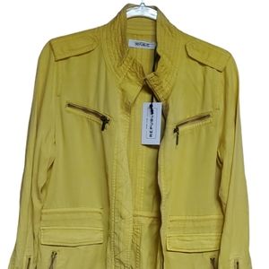 For The Republic Yellow Cargo/Moto Lightweight Jacket size M